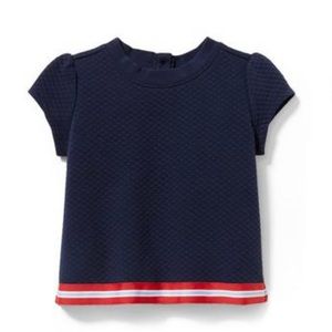 Janie and Jack Navy Blue Quilted Sporty Resort Prep Top NEW